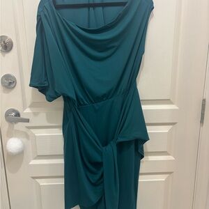 Dress Ruched with Belt One-Shoulder Party Dress